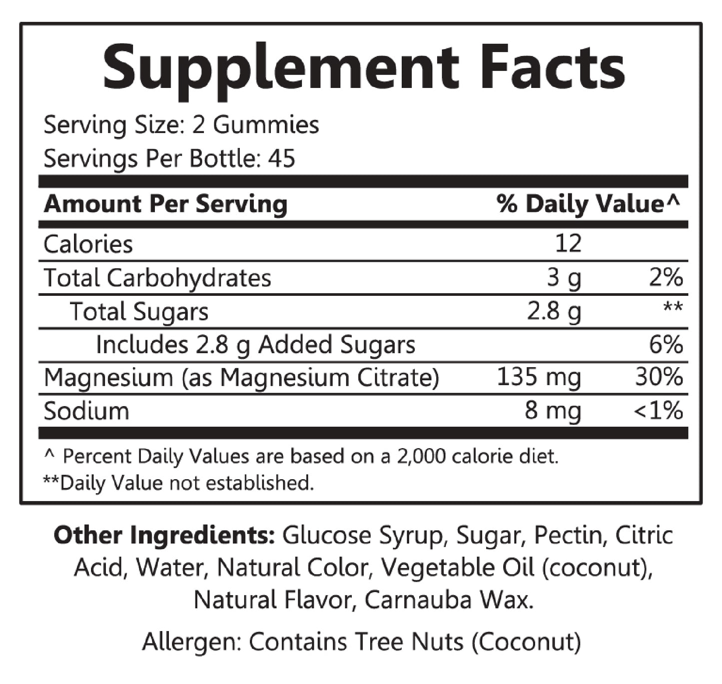 Magnesium 90ct Gummies