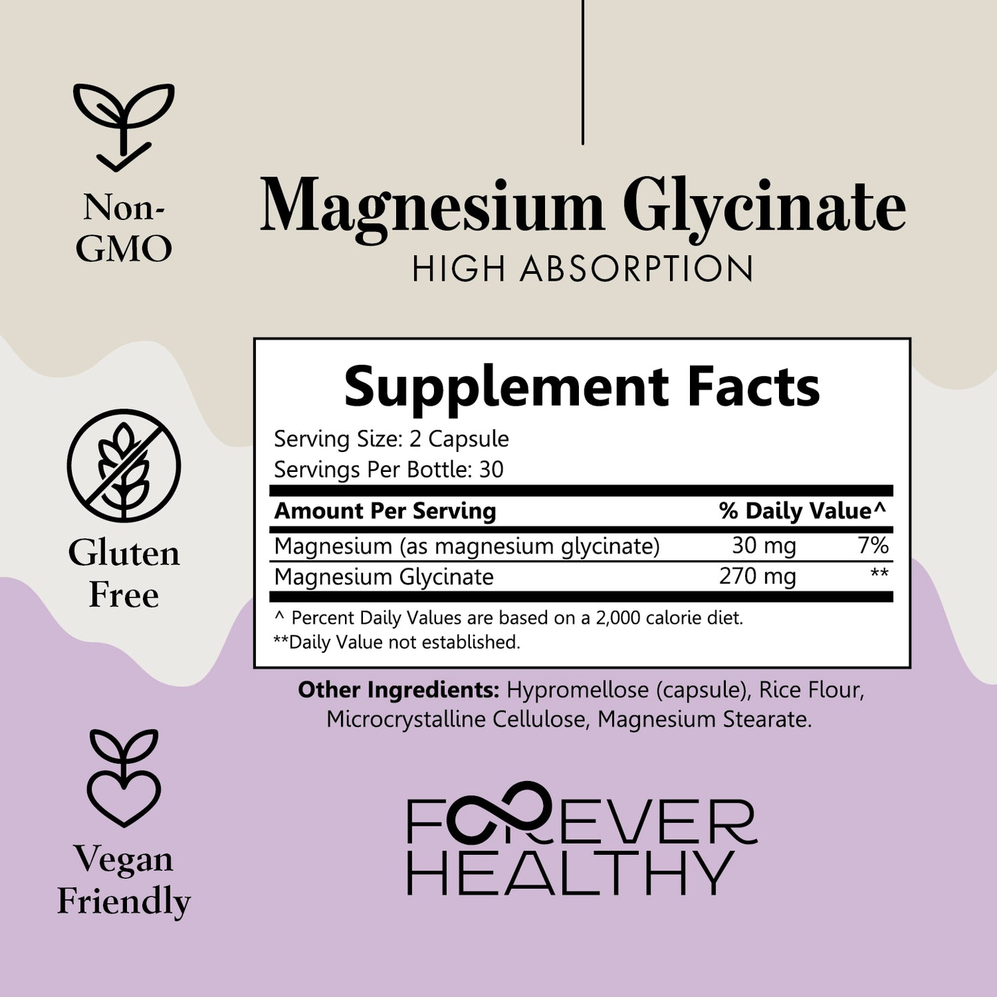 Magnesium Glycinate 60ct Capsules