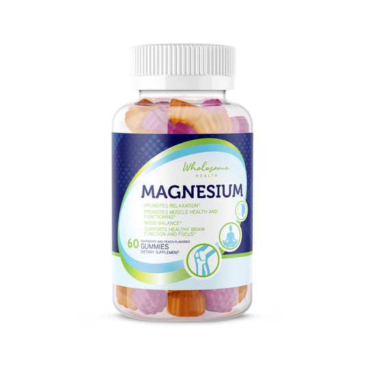 Magnesium - Raspberry and Peach 60ct Gummies
