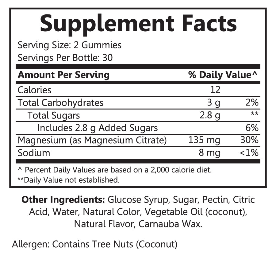 Magnesium 60ct Gummies