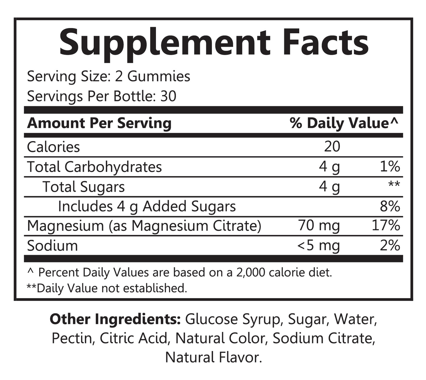 Magnesium Raspberry 60ct Gummies