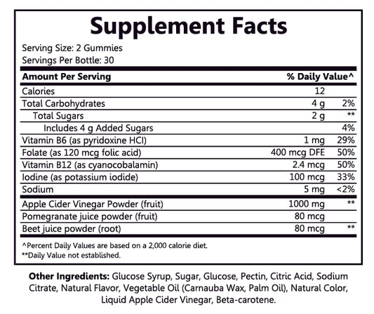 2x Skinny Apple Cider Vinegar 60ct Gummies