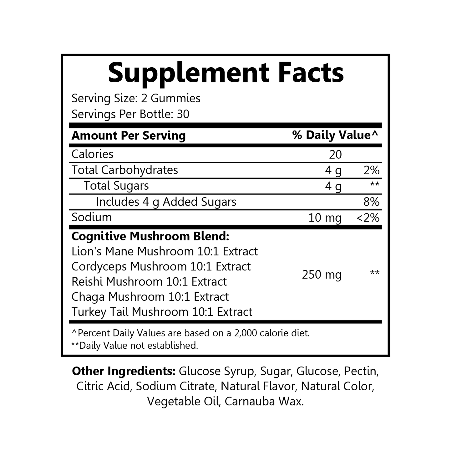 Super Brain Food Mushroom Gummy