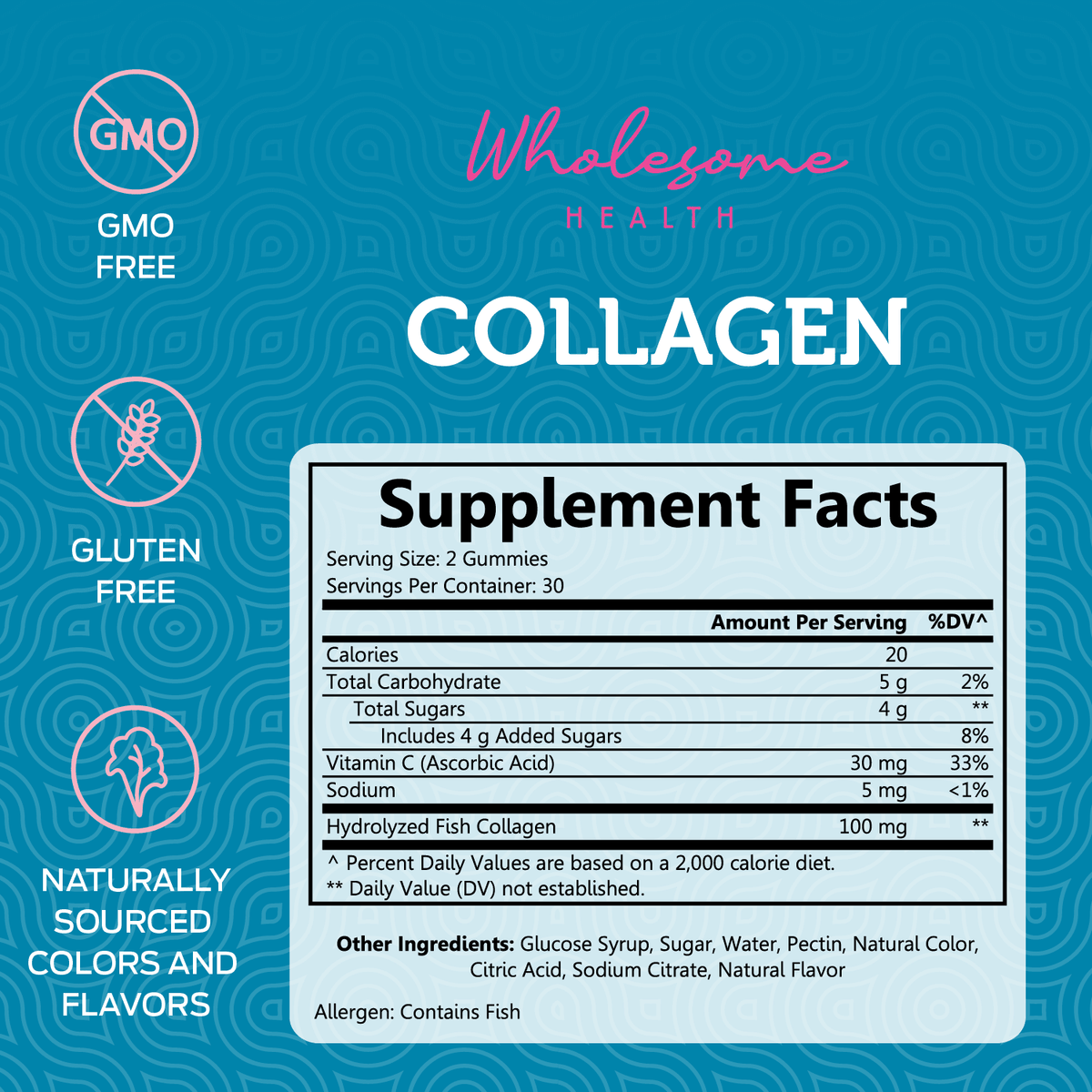 wholesome health collagen supplement facts
