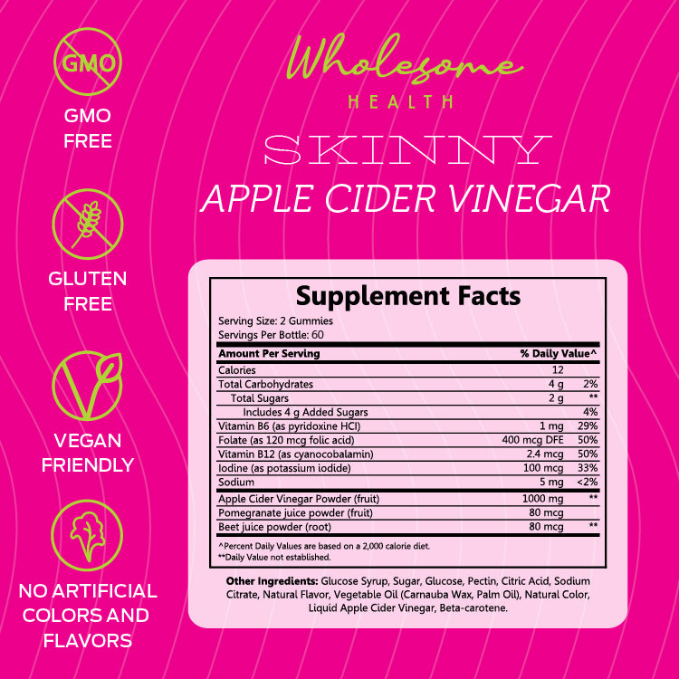 Skinny Apple Cider Vinegar 120ct Gummies