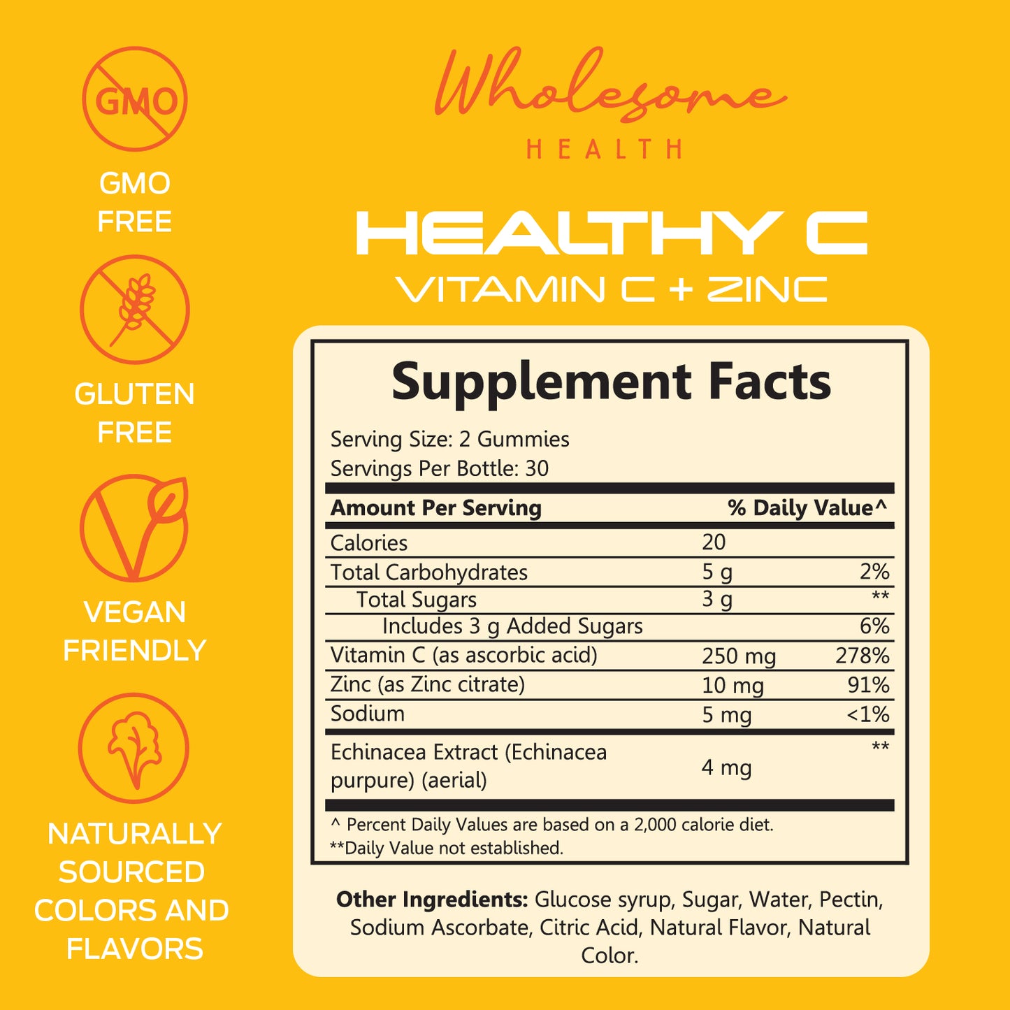 Healthy C - Vitamin C + Zinc 60ct Gummies