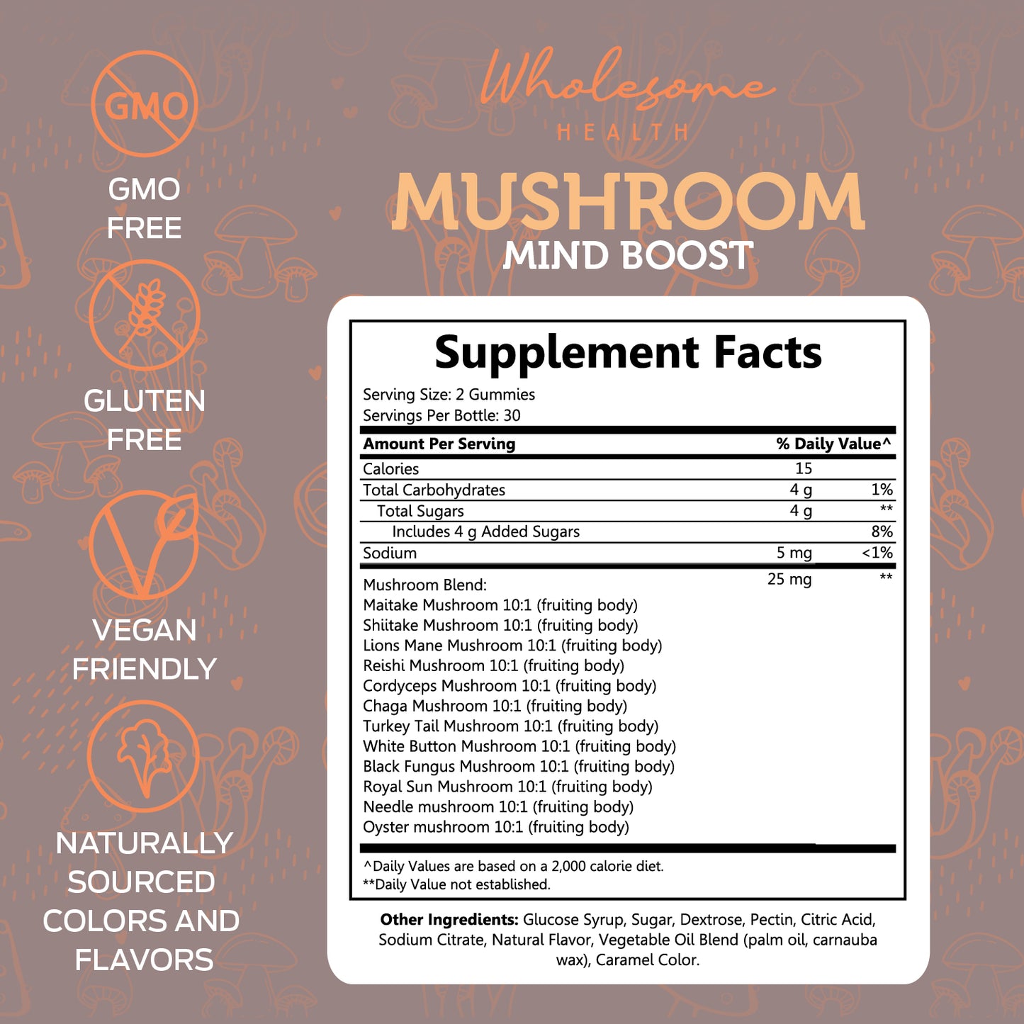 Mushroom Mind Boost 60ct Gummies