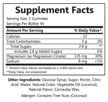 Magnesium 90ct Gummies