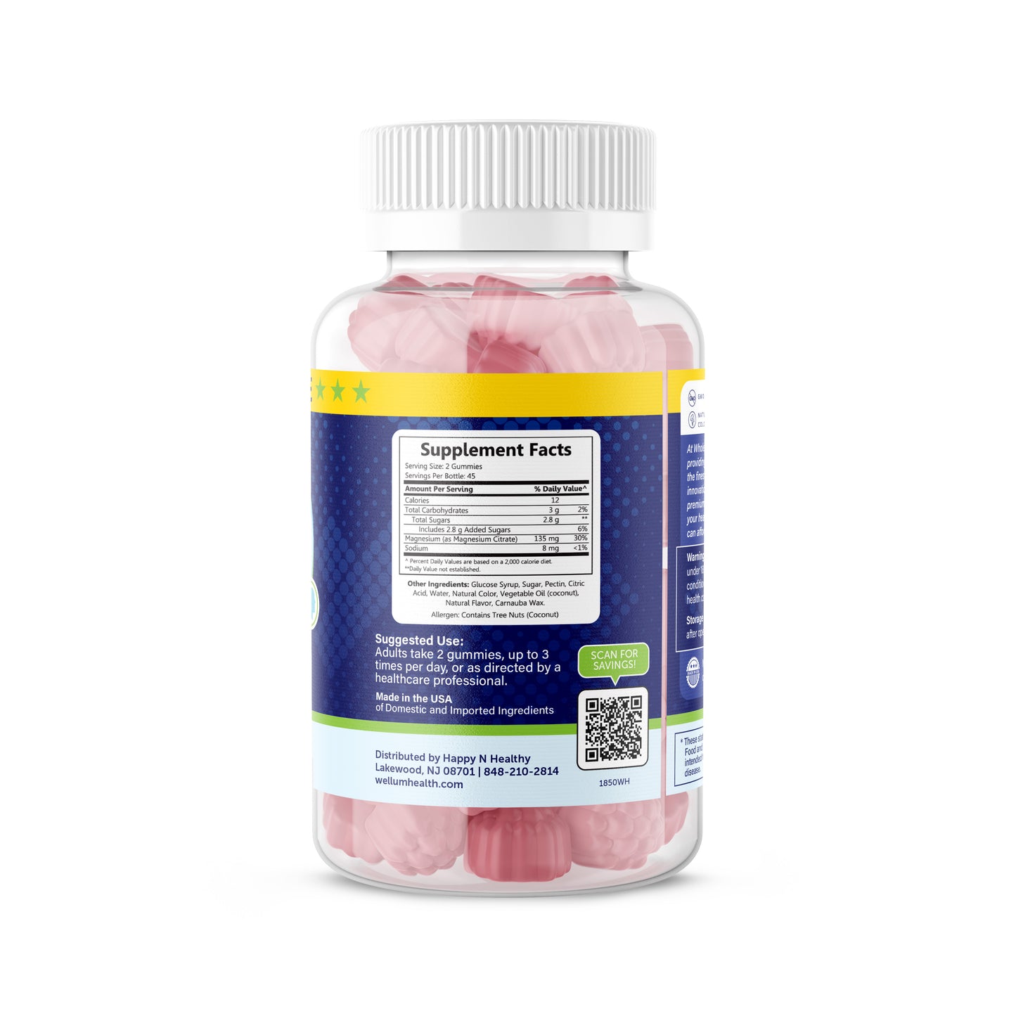 wholesome health magnesium supplement facts