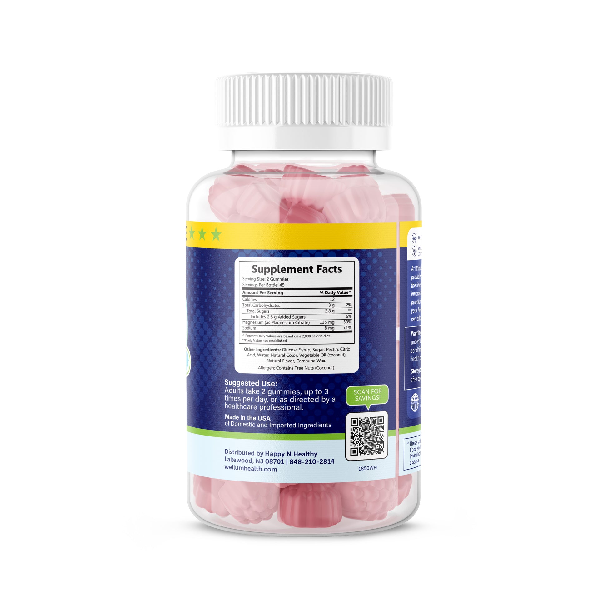 wholesome health magnesium supplement facts