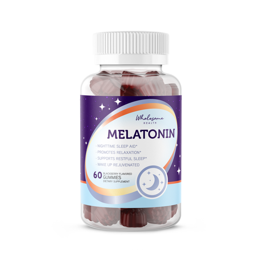 wholesome health melatonin bottle