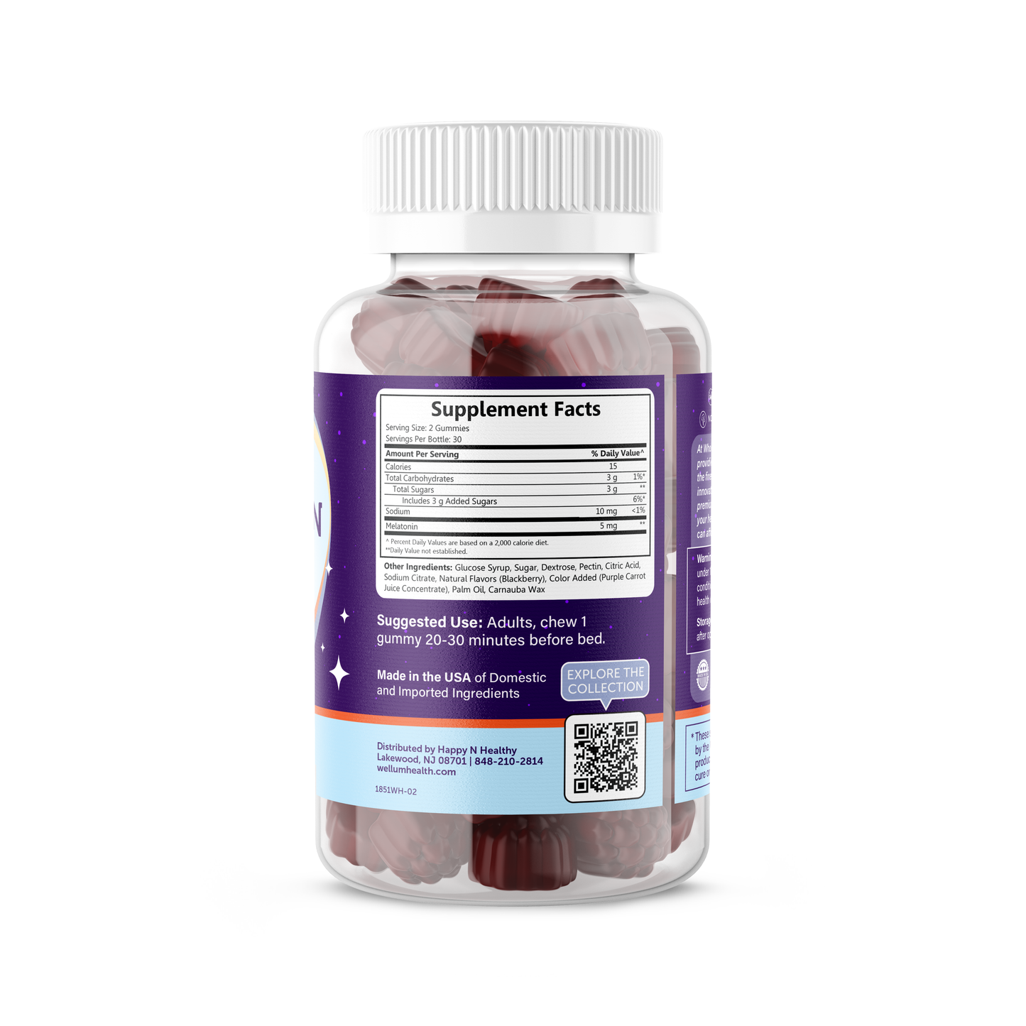 wholesome health melatonin supplement facts