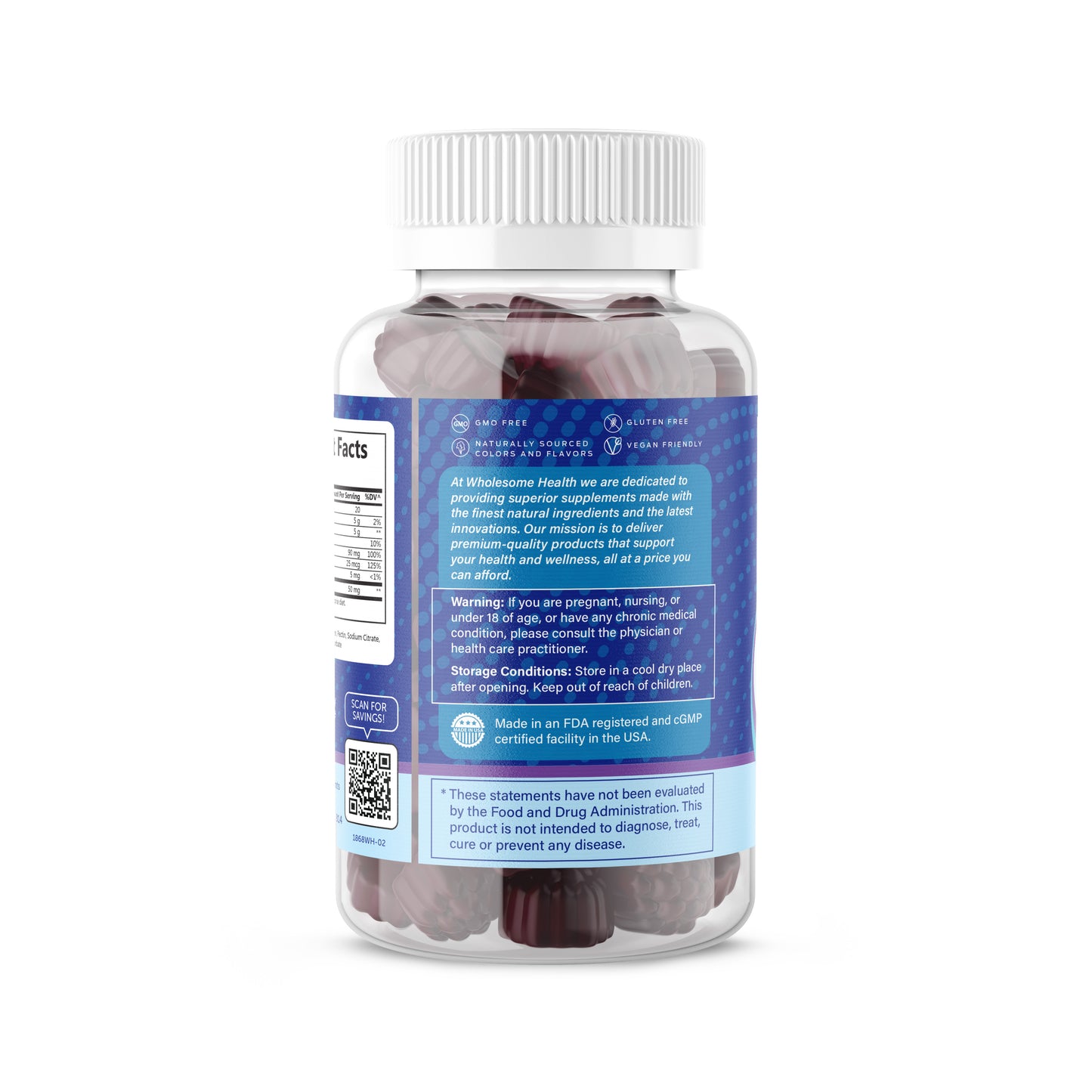 Immune Support - Elderberry + Vitamin C & D 60ct Gummies