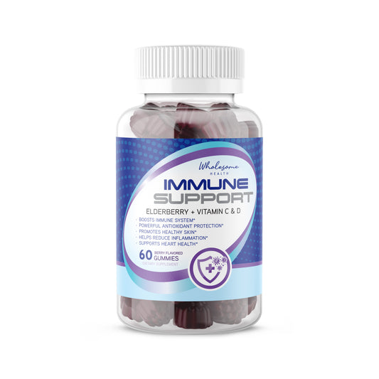 Immune Support - Elderberry + Vitamin C & D 60ct Gummies