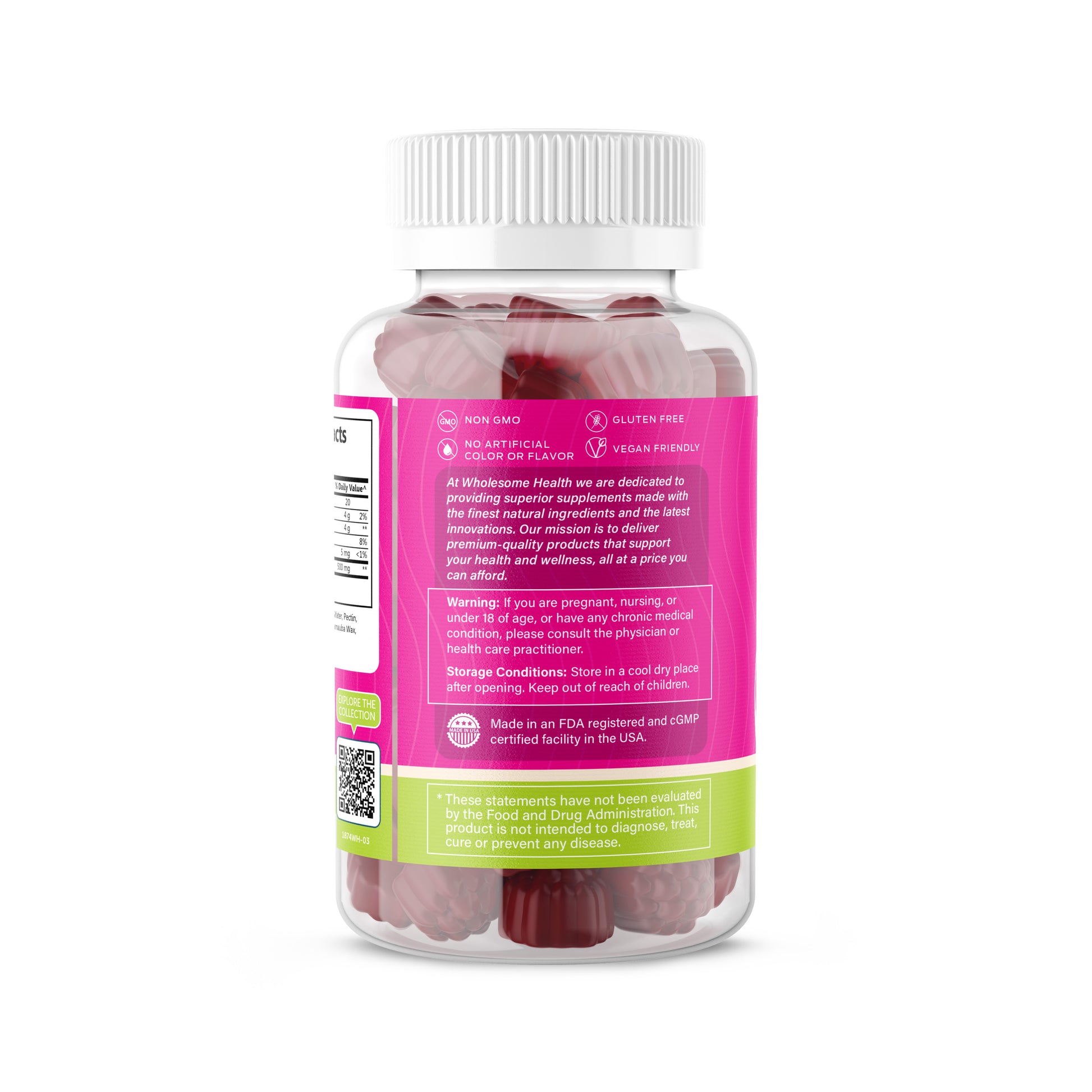 wholesome health apple cider vinegar side