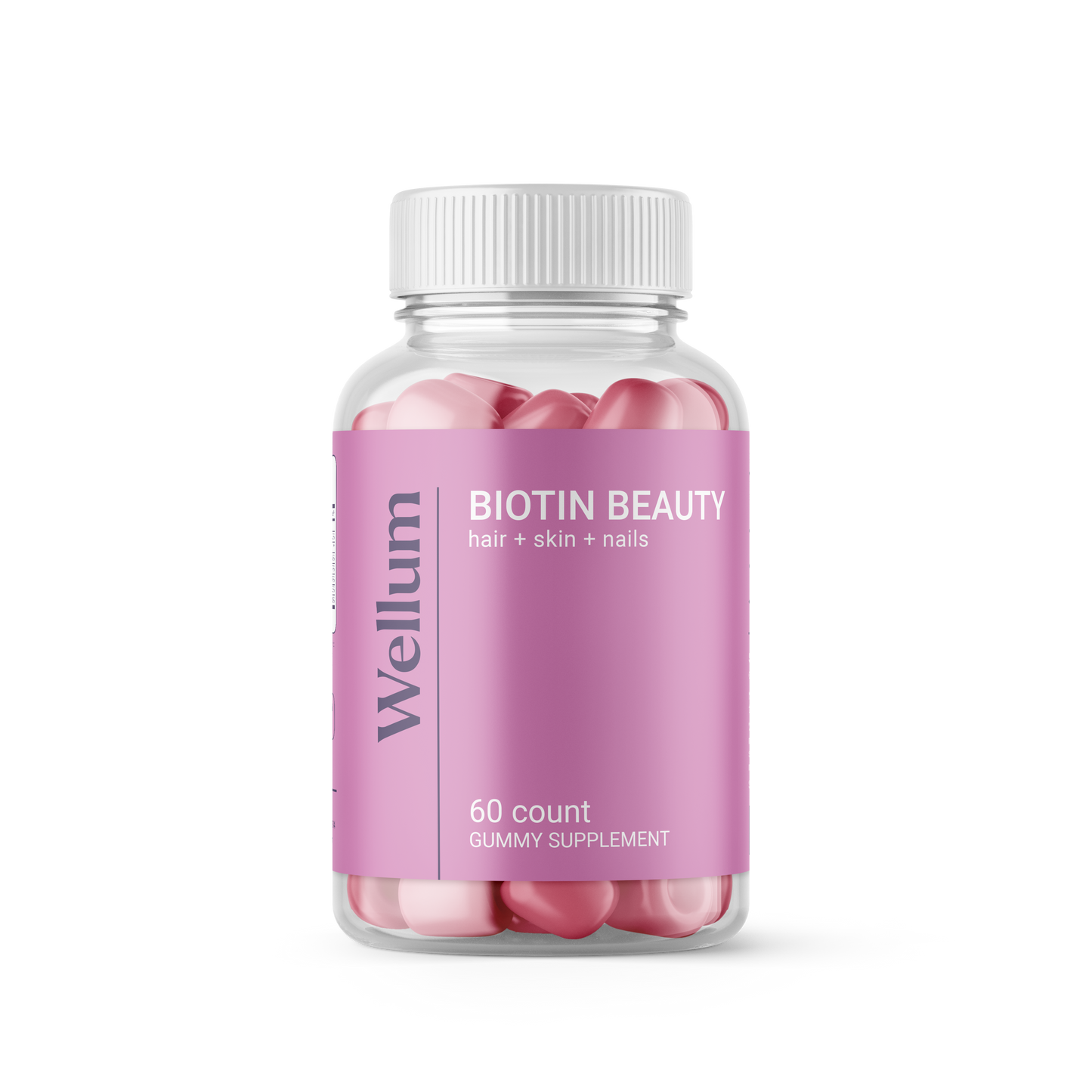 Wellum Biotin Beauty - Hair + Skin + Nails 60ct Gummies