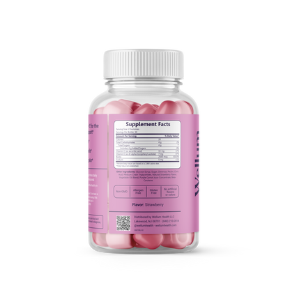 Wellum Biotin Beauty - Hair + Skin + Nails 60ct Gummies