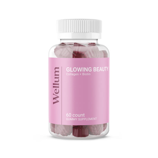 Wellum Glowing Beauty - Collagen + Biotin 60ct Gummies