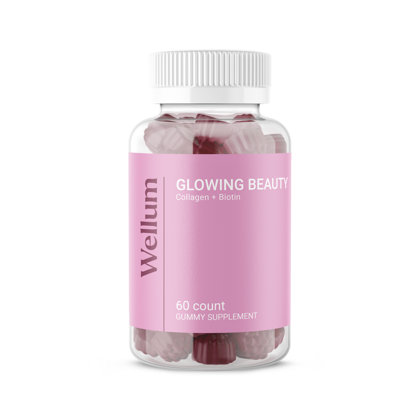 Wellum Glowing Beauty - Collagen + Biotin 60ct Gummies