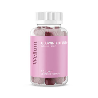 Wellum Glowing Beauty - Collagen + Biotin 60ct Gummies