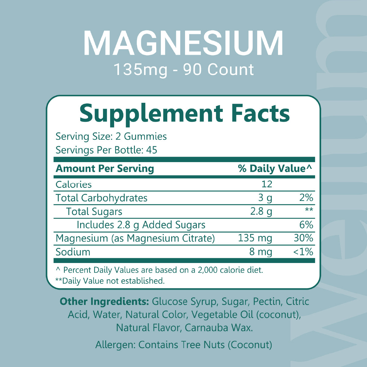 Wellum Magnesium 90ct Gummies