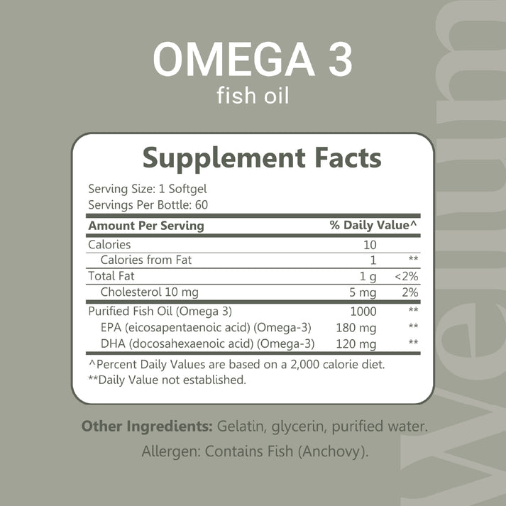 Wellum Omega 3 60ct Softgels – Wellum Health