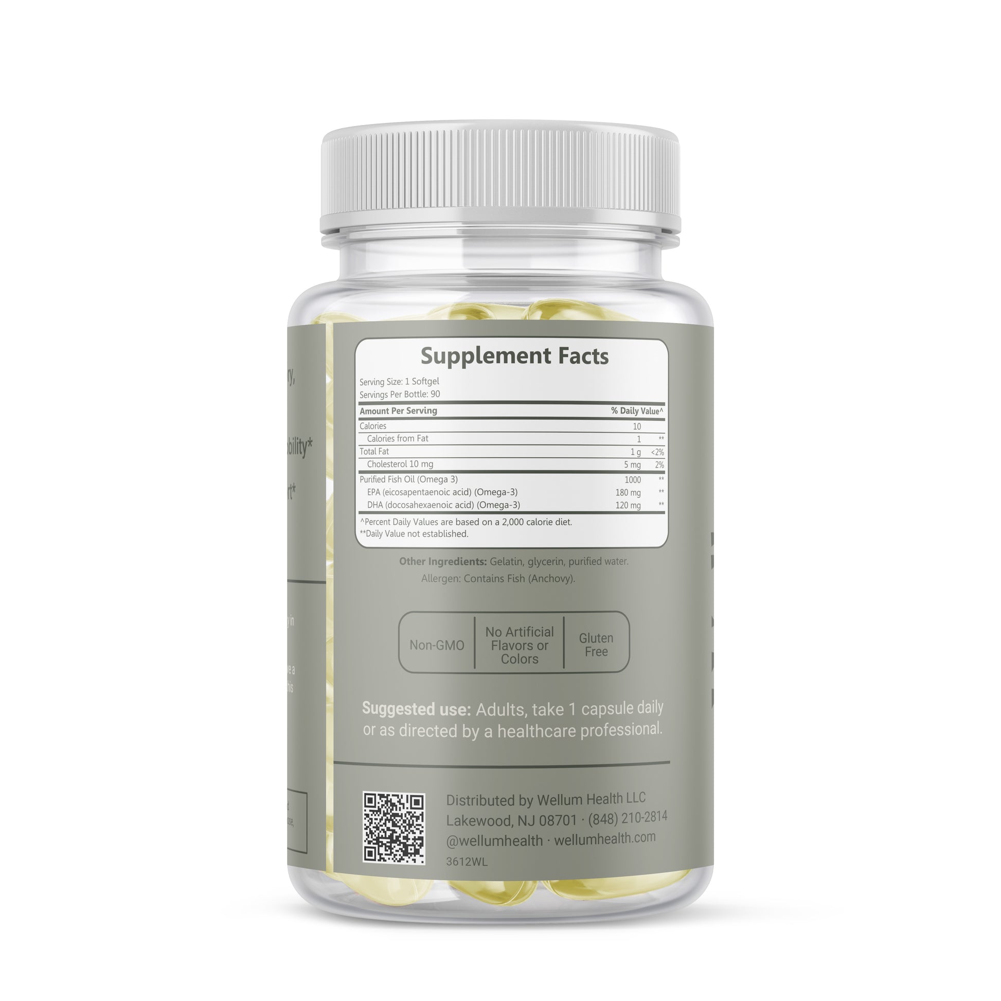 omega 3 fish oil bottle supplement facts