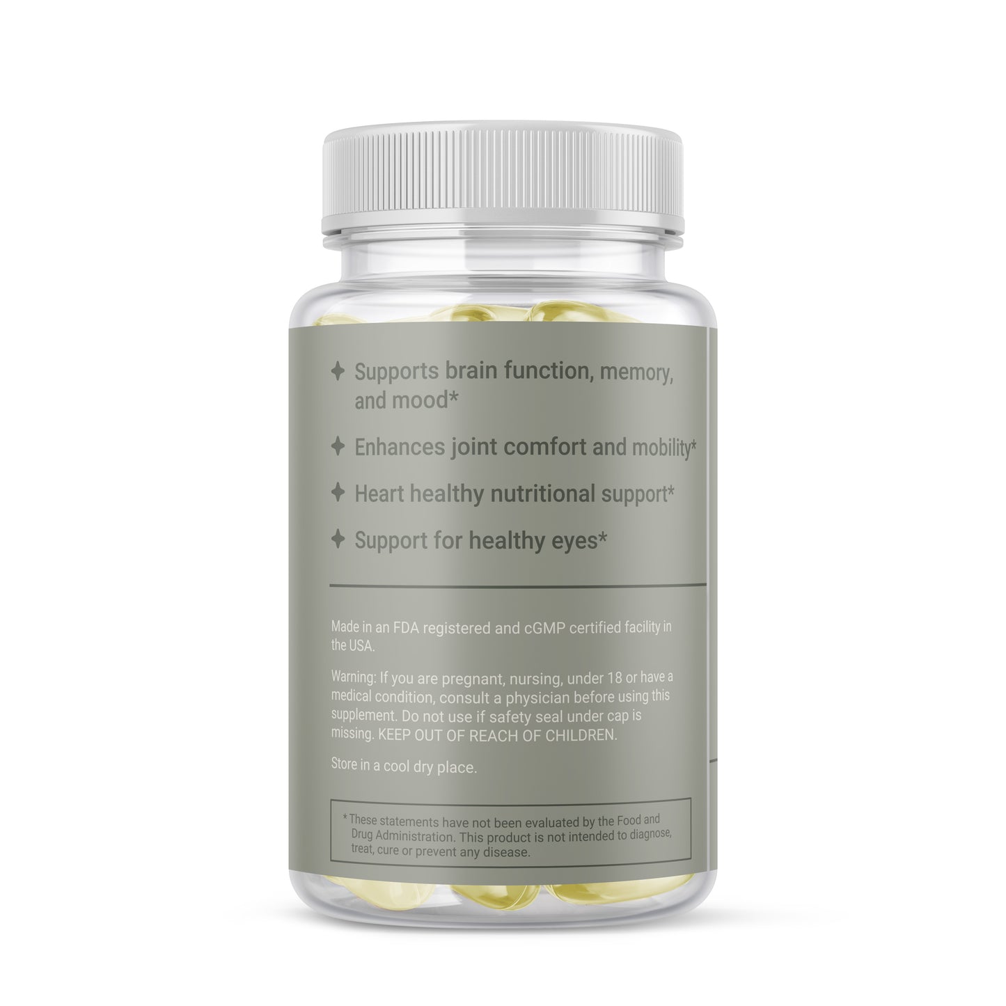 omega 3 fish oil left label