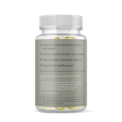 omega 3 fish oil left label