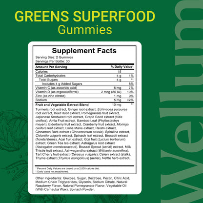 Greens Superfood Pouch 60ct Gummies