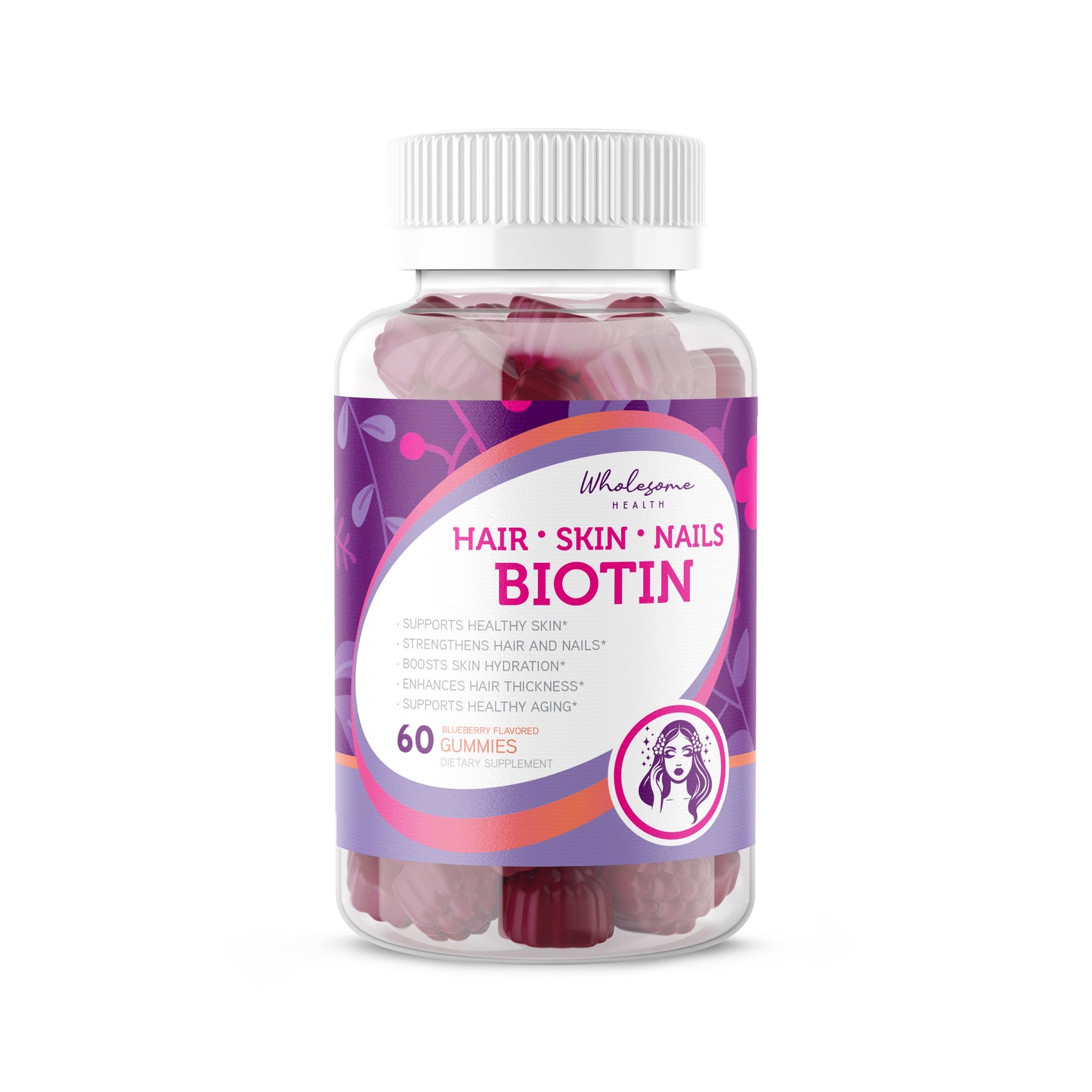 Hair, Skin, Nails Biotin 60ct Gummies
