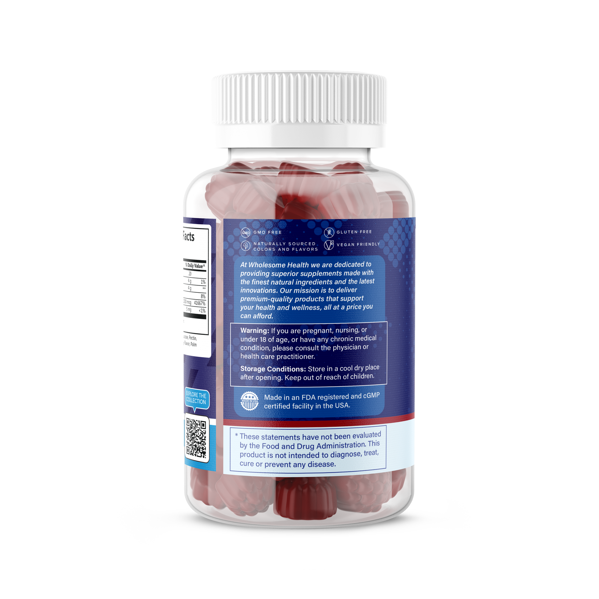wholesome health super energy complex bottle label