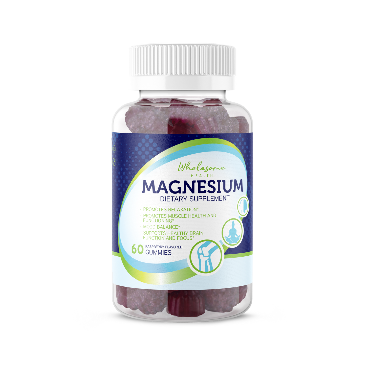 Magnesium Raspberry 60ct Gummies
