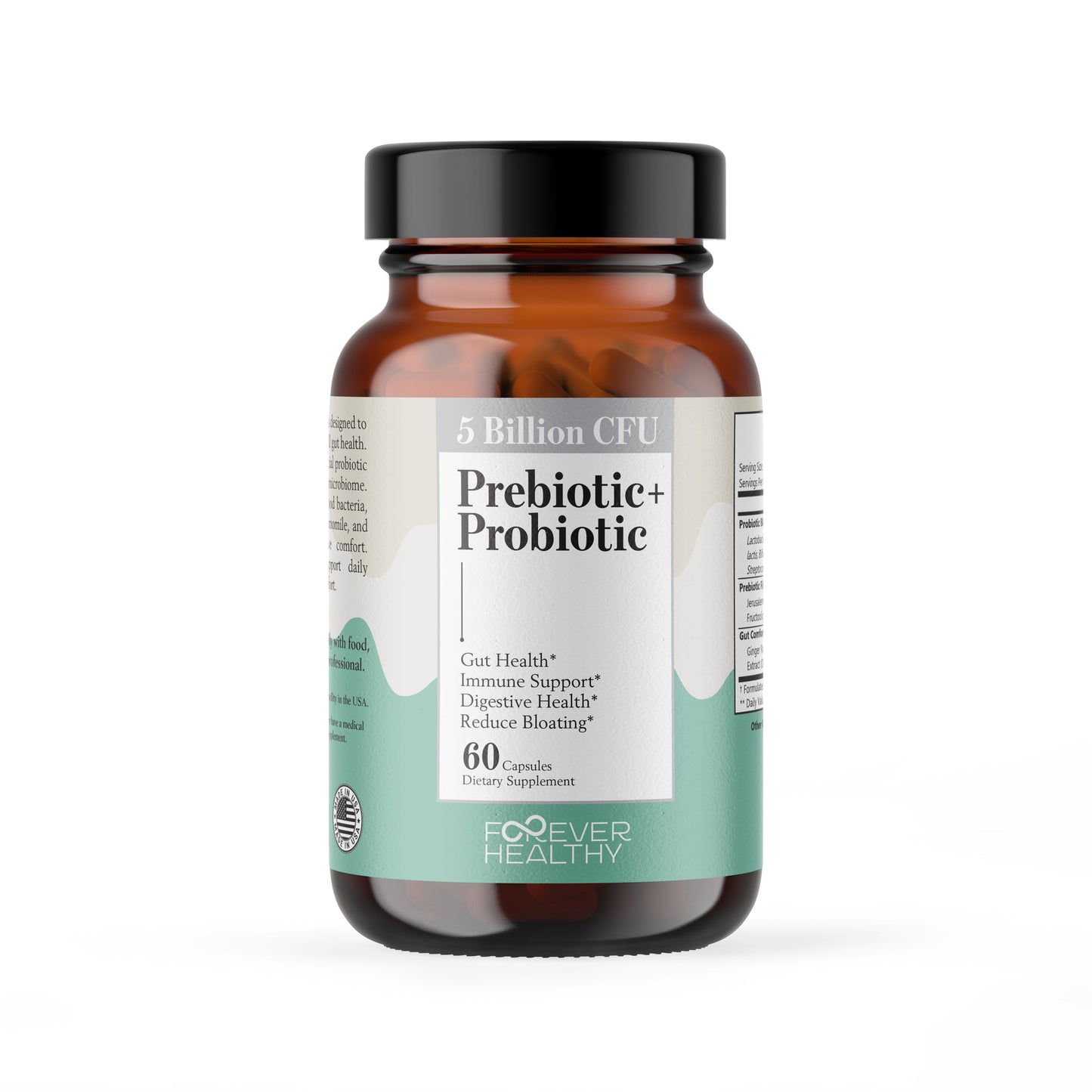 Prebiotic + Probiotic 5 billion CFU 60ct Capsules
