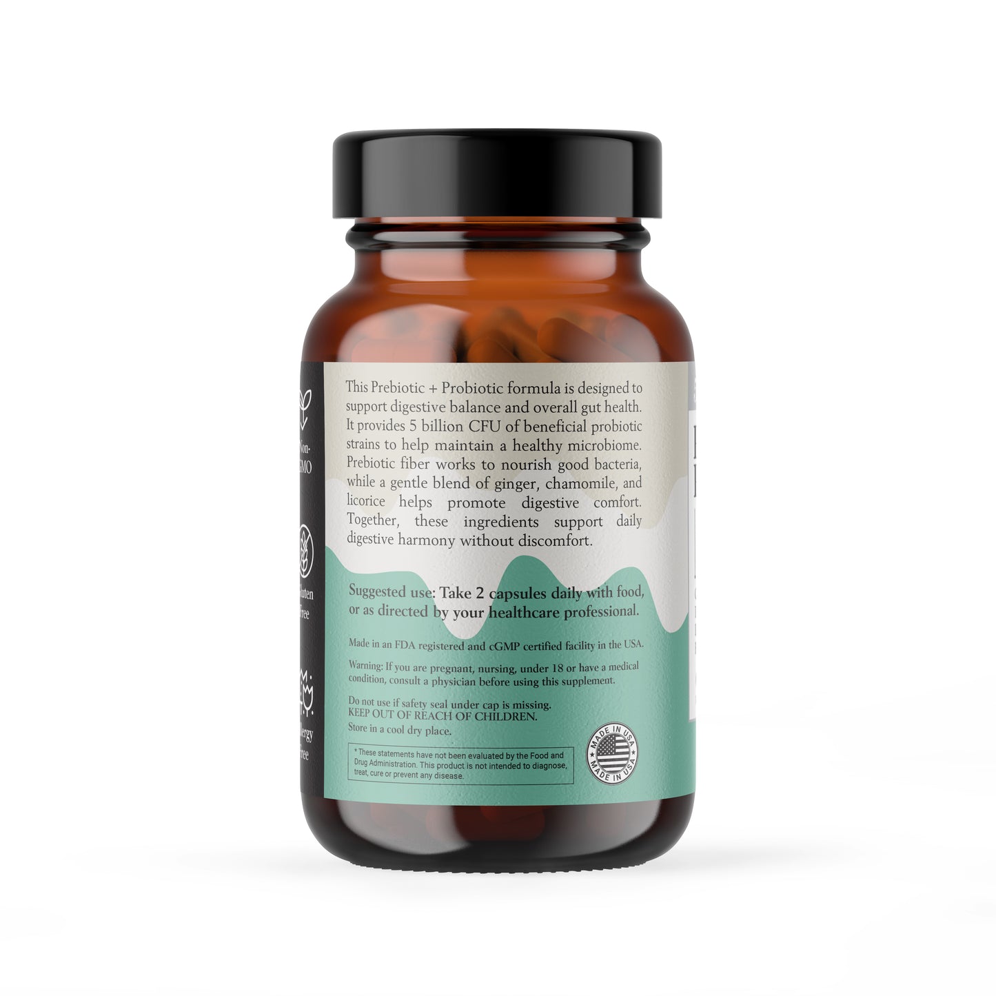 Prebiotic + Probiotic 5 billion CFU 60ct Capsules