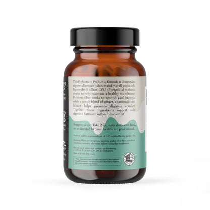 Prebiotic + Probiotic 5 billion CFU 60ct Capsules