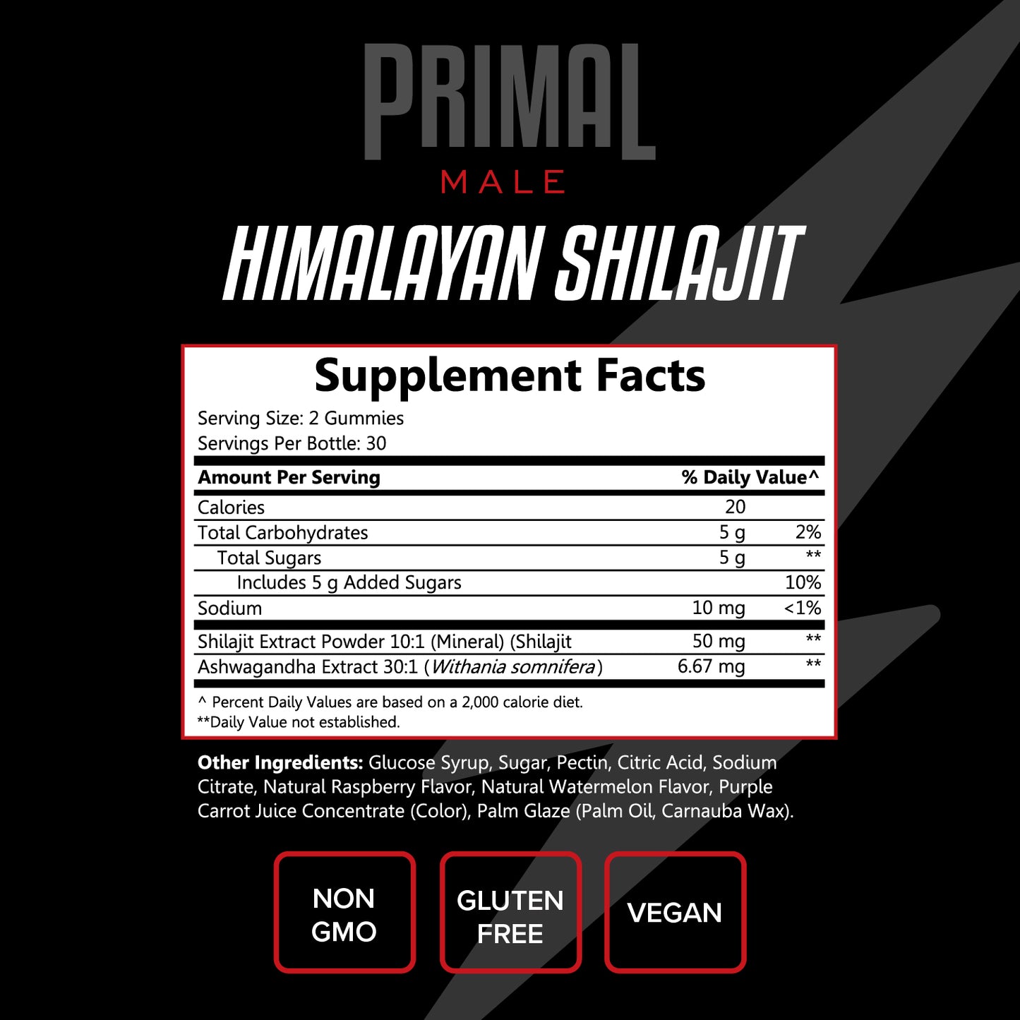 Primal Male - Himalayan Shilajit 60ct Gummies
