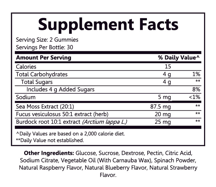 Sea Moss 60ct Gummies