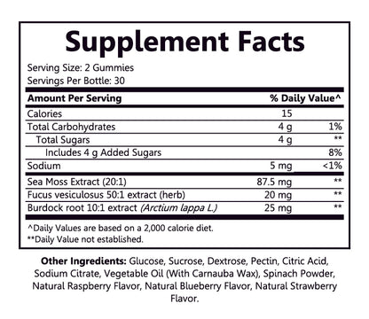 Sea Moss 60ct Gummies