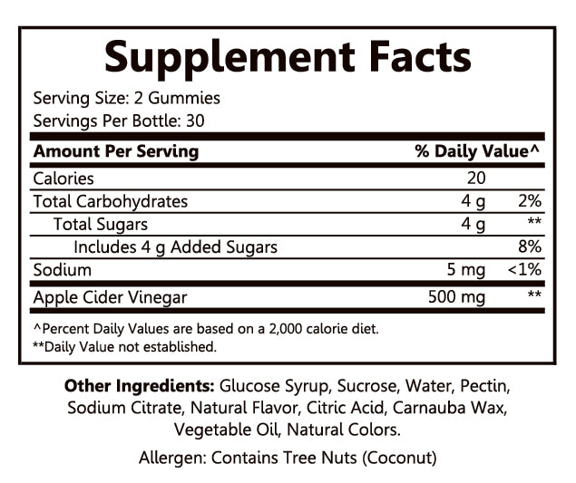 Skinny Apple Cider Vinegar 60ct Gummies
