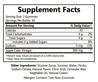 Skinny Apple Cider Vinegar 60ct Gummies