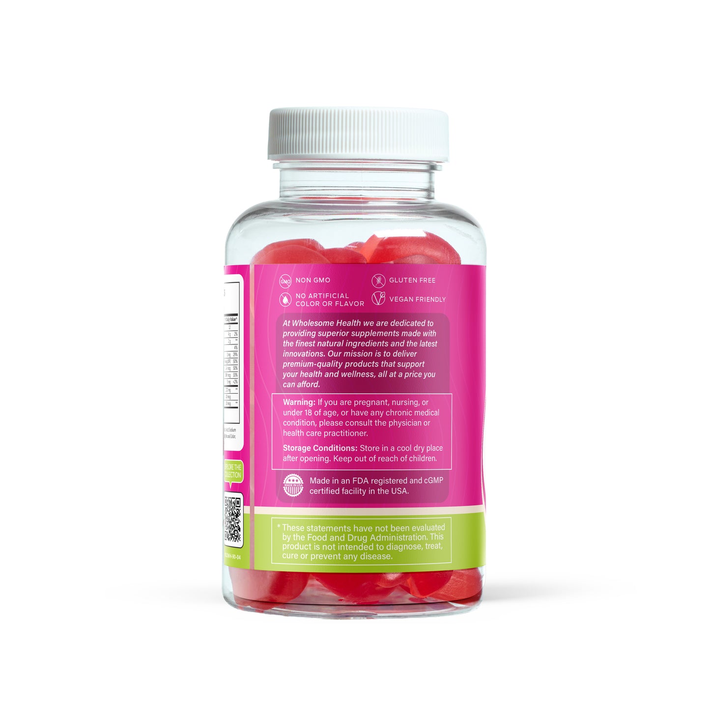 whole health apple cider vinegar side label