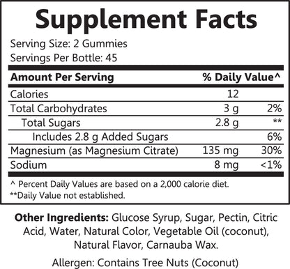 Magnesium 90ct Gummies