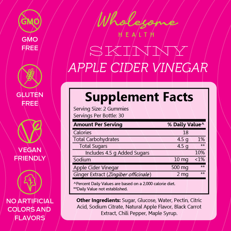 Skinny Apple Cider Vinegar 120ct Gummies