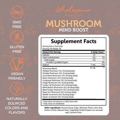 Mushroom Mind Boost 60ct Gummies