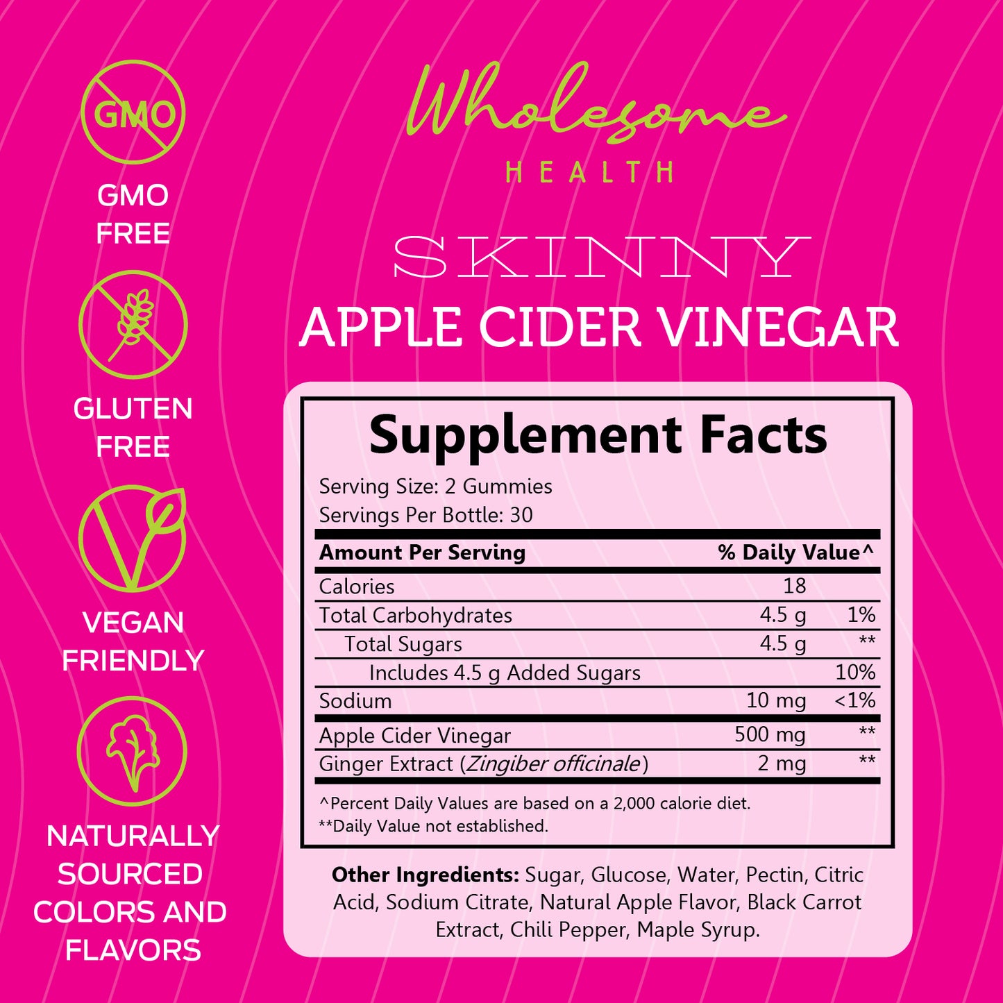Skinny Apple Cider Vinegar 60ct Gummies