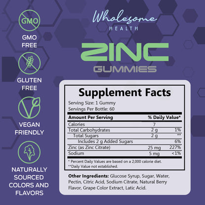 Zinc 60ct Gummies