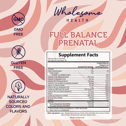 wholesome health full balance prenatal