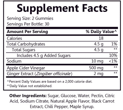 Skinny Apple Cider Vinegar 60ct Gummies